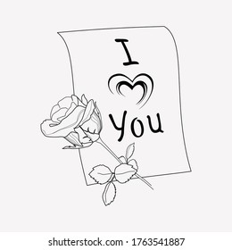 Love letter icon line element. Vector illustration of love letter icon line isolated on clean background for your web mobile app logo design.