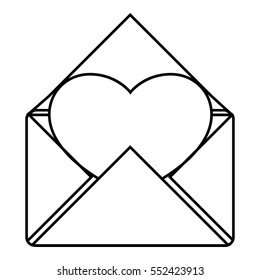 Love letter icon. Outline illustration of love letter vector icon for web