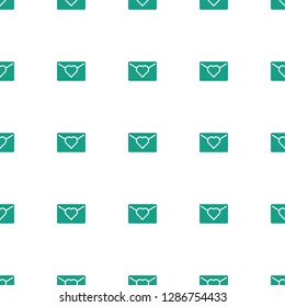 love letter icon pattern seamless white background. Editable filled love letter icon. love letter icon pattern for web and mobile.