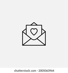 Love letter icon sign vector,Symbol, logo illustration for web and mobile