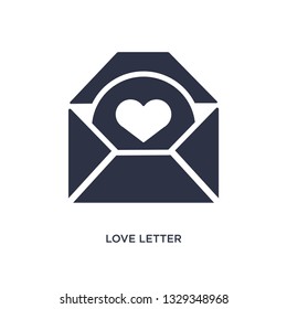 love letter icon. Simple element illustration from customer service concept. love letter editable symbol design on white background. Can be use for web and mobile.