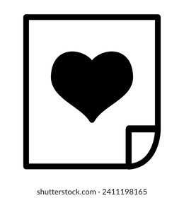 icono de la carta de amor, imagen simple de iconn ilustra el arte vectorial