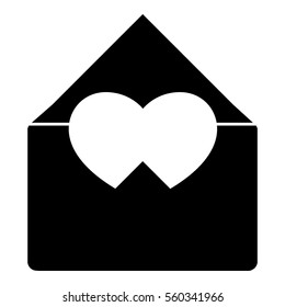 Love letter icon. Simple illustration of love letter vector icon for web