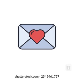 Love letter icon. Love letter Symbol sign for mobile concept and web design. Vector icon, Logo illustration, Vector graphics