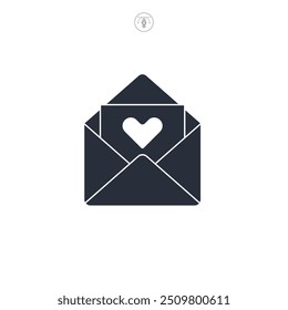 Love Letter icon symbol vector illustration isolated on white background