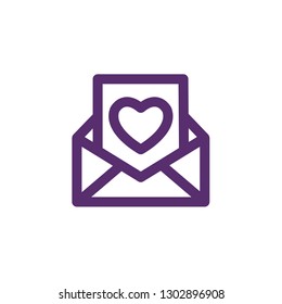 Love Letter icon, Valentine Day Symbol - Shutterstock ID 1302896908