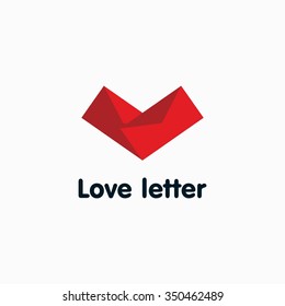 Love Letter . Icon Valentine's Day . Can be used as a logo