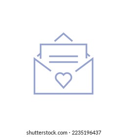 love letter icon vector couple and marriage icon