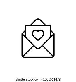 Love letter icon vector. Love email symbol