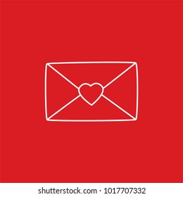 Love letter icon, vector illustration design. Love collection.