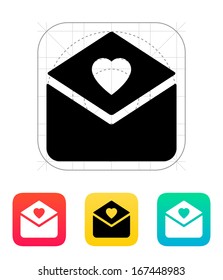 Love Letter Icon. Vector Illustration.