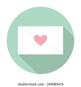 Love letter icon, vector illustration