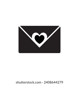 love letter icon vector ilustration logo design