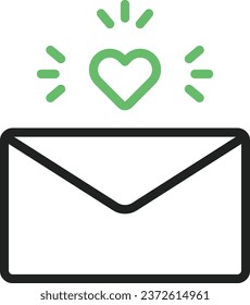 Love Letter icon vector image. Suitable for mobile application web application and print media.