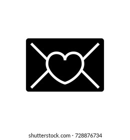 love letter icon vector isolated on white background