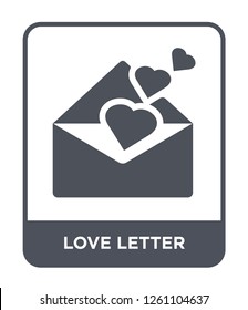 love letter icon vector on white background, love letter trendy filled icons from Customer service collection, love letter simple element illustration