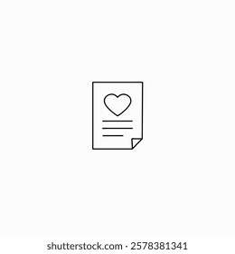 love letter icon for your project