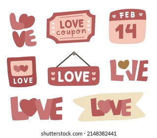 Love Letter Illustration. Heart element design for celebration, engagement, wedding.