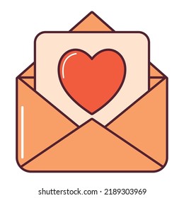 love letter illustration over white