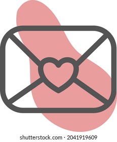 Love letter, illustration, vector, on a white background.