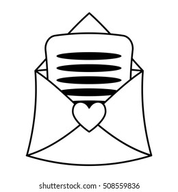 love letter isolated icon vector illustration design