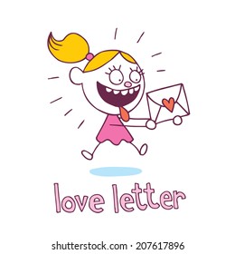 love letter little girl in love