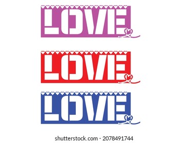 LOVE letter logo with love icon, valentines day design template