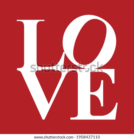 Love letter logo in red background vector isolated EPS, best used for valentine illustration