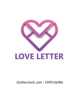 Love letter logo template design