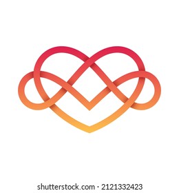 Love letter logo template design gradient icon