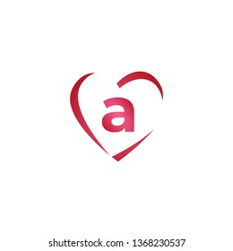 Love Letter A Logo Vector