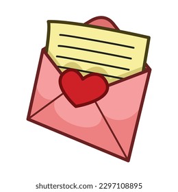 Love Letter for Mother. Mothers Day Icon Vector Illustration