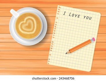 love letter on table