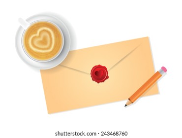 love letter on table