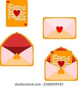 love letter san valentice icon vector