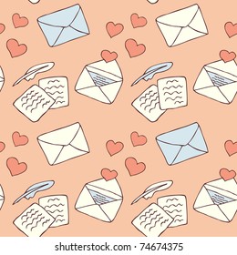 love letter seamless background