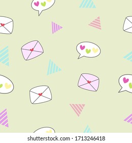 Love letter seamless pattern design for prints, textile and fabric.