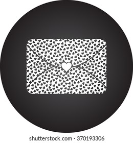 Love letter simple icon on  background