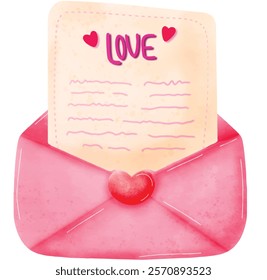 Love letter sweet Valentine drawing 