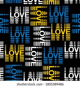 Love letter and typo design seamless Pattern vector EPS10, Design for valentines day ,fashion , fabric, textile, wallpaper, cover, web , wrapping and all prints on black background color
