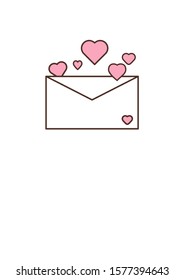 Love Letter Valentine Pink Edition Stock Vector (Royalty Free ...