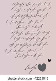love letter - valentines background - vector