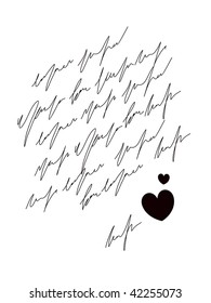 love letter - valentines background - vector