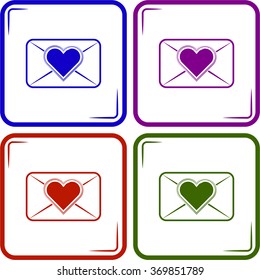 Love letter - Valentine's Day vector icon