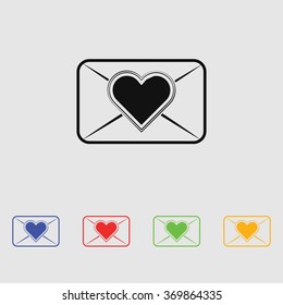 Love letter - Valentine's Day vector icon
