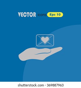 Love letter - Valentine's Day vector icon