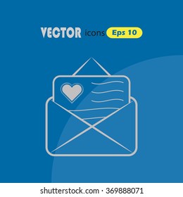 Love letter - Valentine's Day vector icon