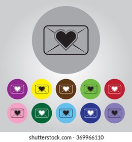 Love letter - Valentine's Day vector icon