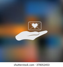 Love letter - Valentine's Day vector icon