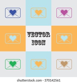 Love letter - Valentine's Day vector icon
